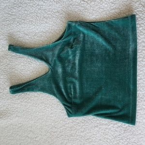 Urban Outfitters | Out from Under | Juniors Cropped Top Green Velvet Size Large